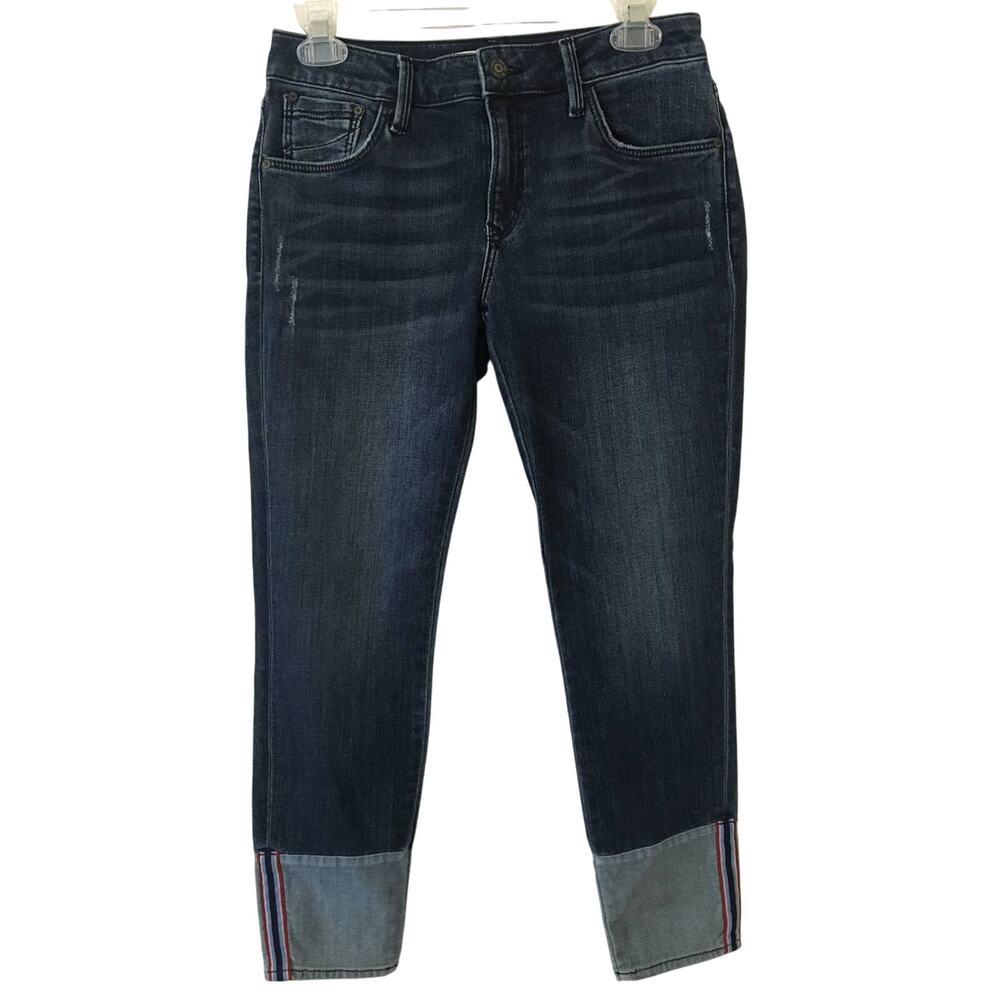 Mavi Jeans Co Caisy Mid Rise Skinny Two Tone With Tuxedo Stripe Size 10 Medium